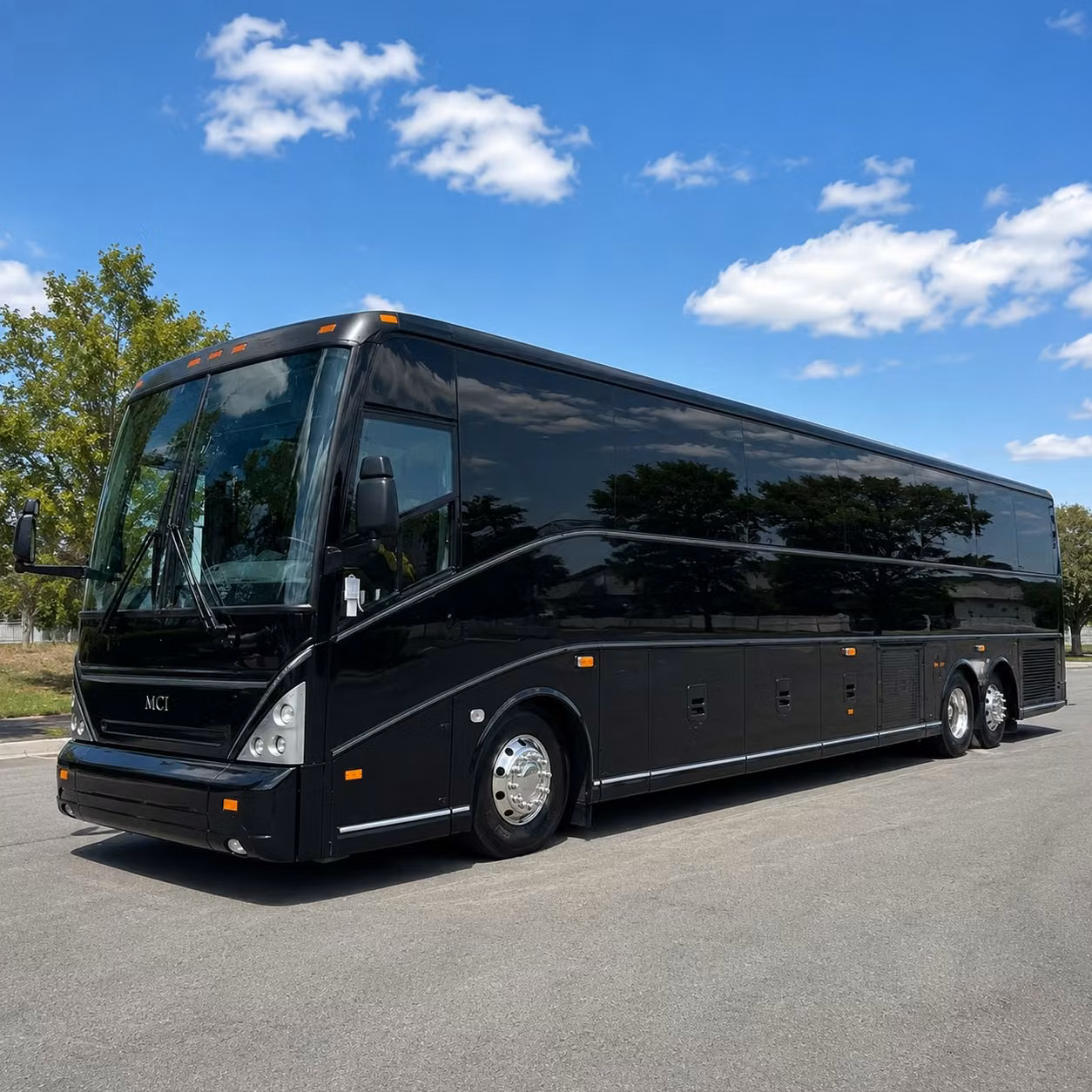 houston charter bus rental exterior